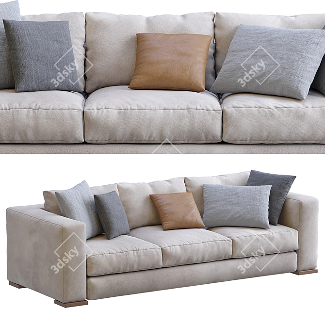 Sleek Arthur Sofa by Jesse 3D model image 7