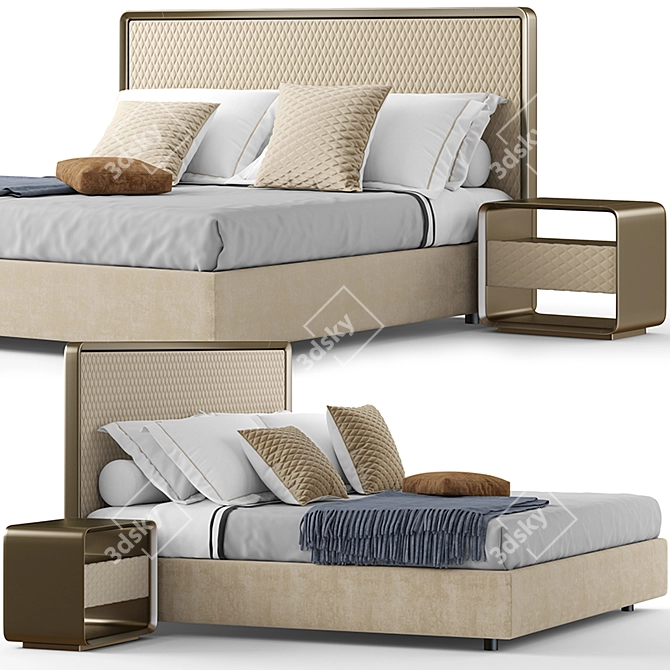 Reflex OH Bed - Modern and Stylish Design 3D model image 1