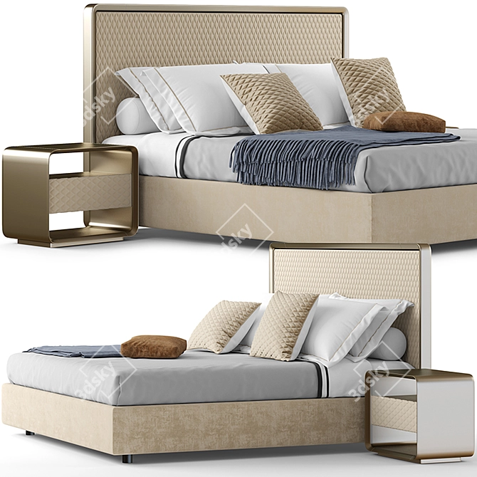 Reflex OH Bed - Modern and Stylish Design 3D model image 2