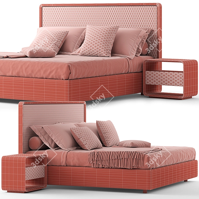 Reflex OH Bed - Modern and Stylish Design 3D model image 6