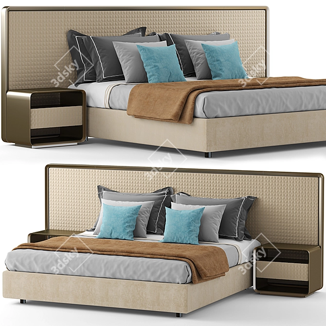 Reflex XL King Bed Set 3D model image 1