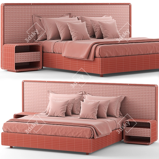 Reflex XL King Bed Set 3D model image 6