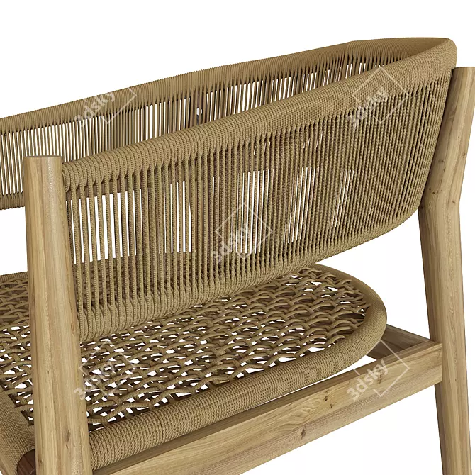 Lesotho Garden Armchair: Elegant & Stylish 3D model image 2