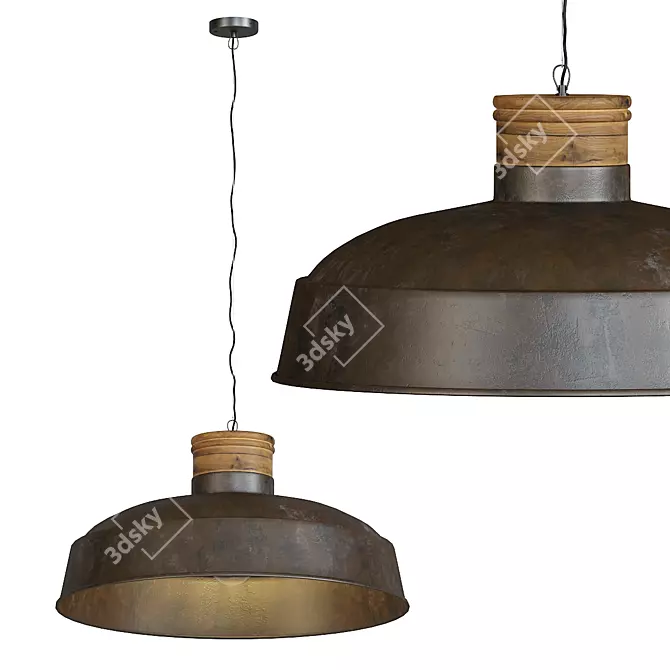 Industrial Seattle Pendant Lamp 3D model image 1