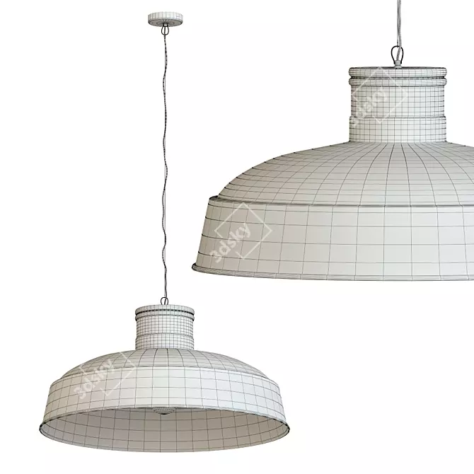 Industrial Seattle Pendant Lamp 3D model image 2