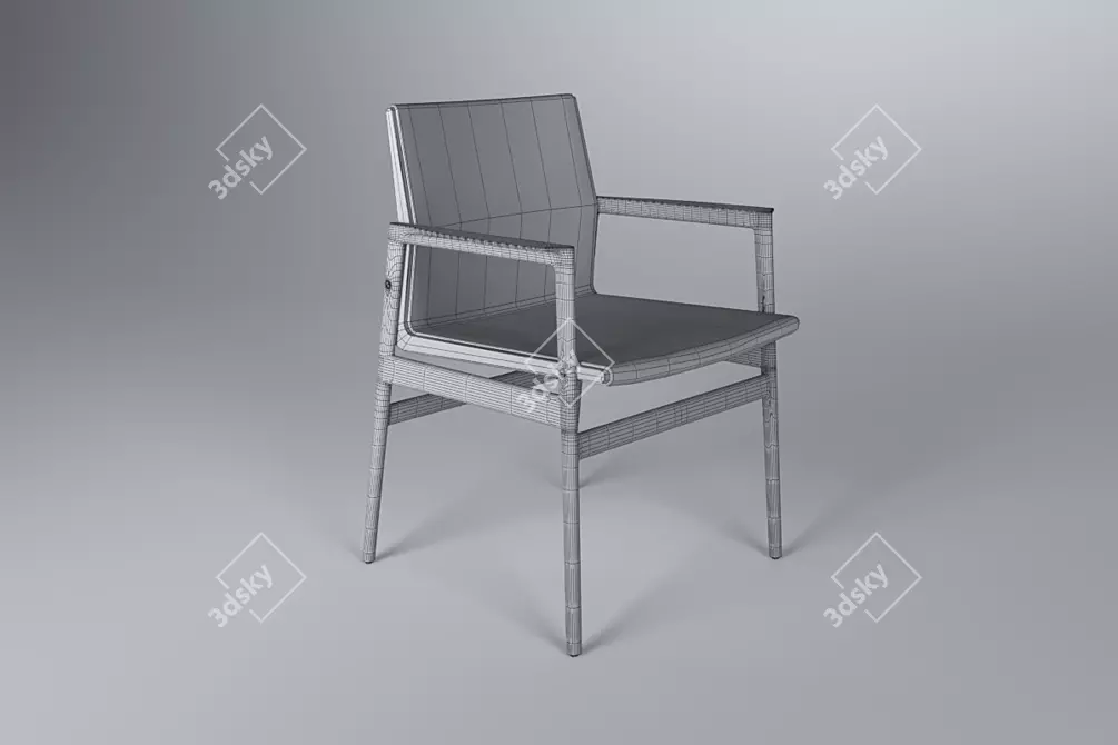 Elegant Ipanema Chair: Poliform 3D model image 2