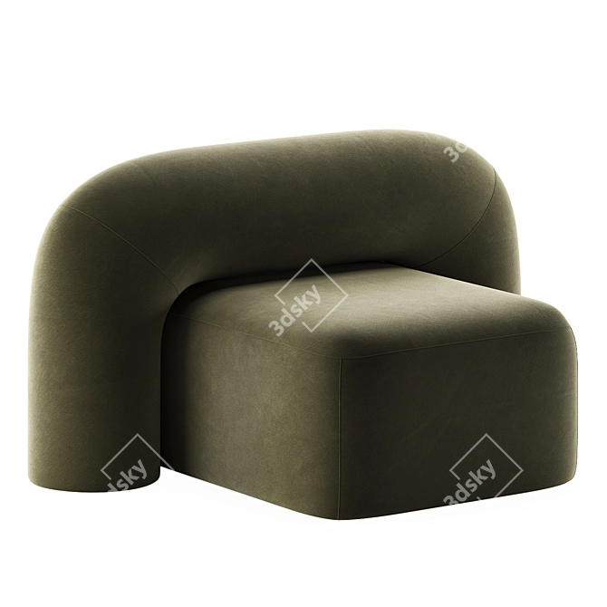 Title: Artu MOSS Armchair - Elegant Comfort 3D model image 2