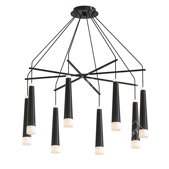 Elegant Simone Chandelier 3D model image 1