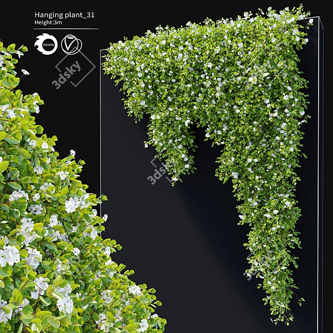 Elevated Green: Hanging Plant 31 3D model image 1