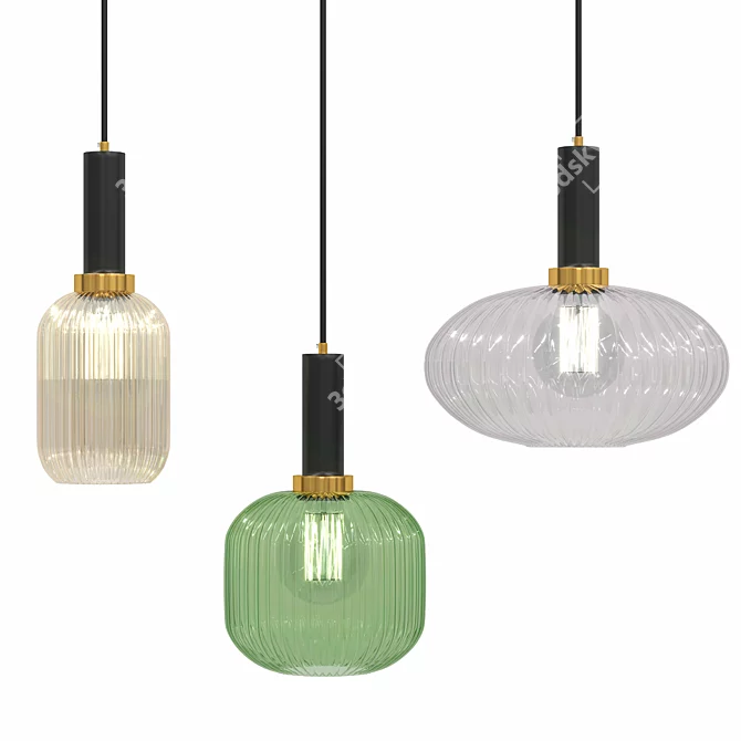 Modern IRIC C Pendant Light 3D model image 1