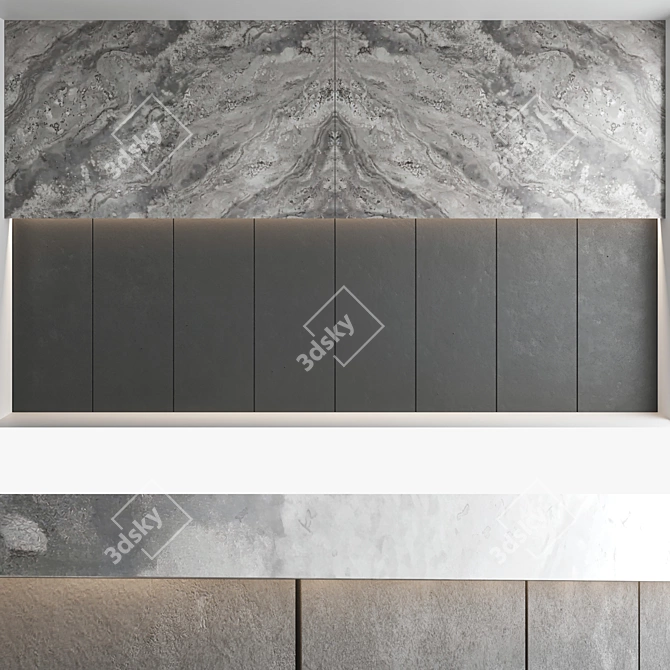 Modern Marble Wall Panel Set 3D model image 5