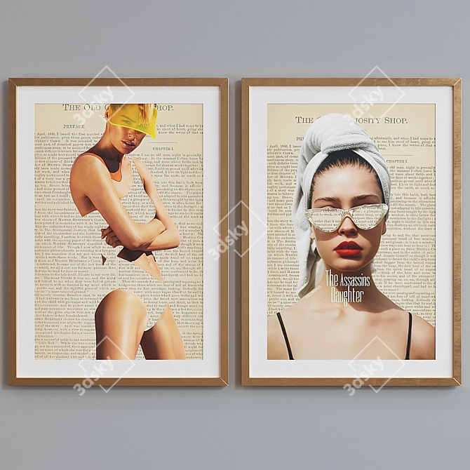 Modern Collage Picture Frame Set 3D model image 2