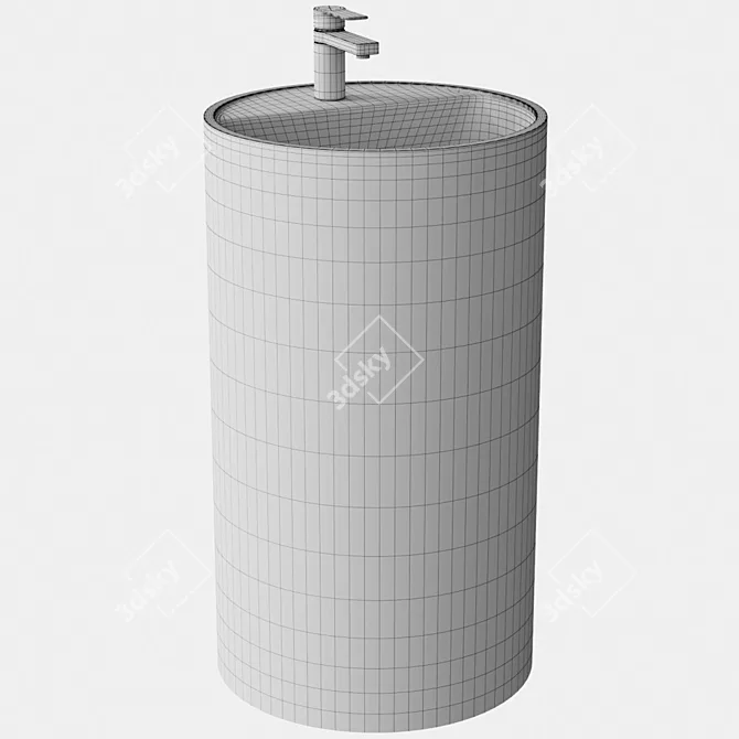 Vasque Totem en solid surface 3D model image 2