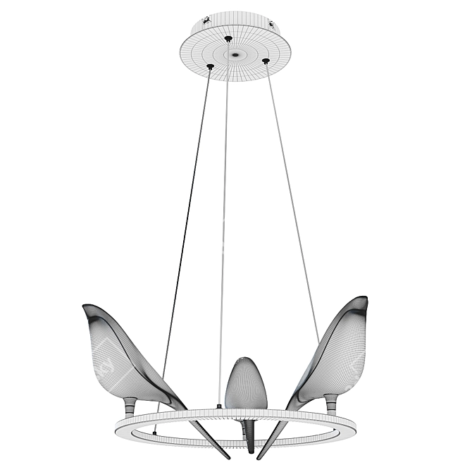 NOMI Round 3 Bird-inspired Chandelier 3D model image 6