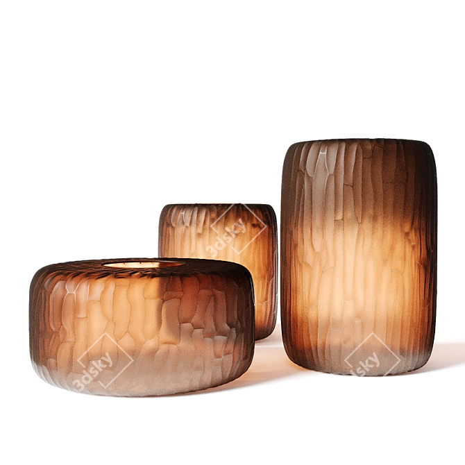 Ethereal Orange Glass Set 3D model image 4