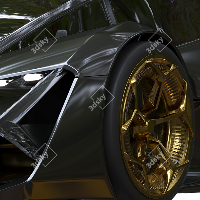 Ultra-Futuristic Lamborghini Terzo Millenio 3D model image 5