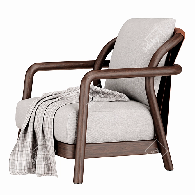 Modern Flexform Alison Armchair 3D model image 2