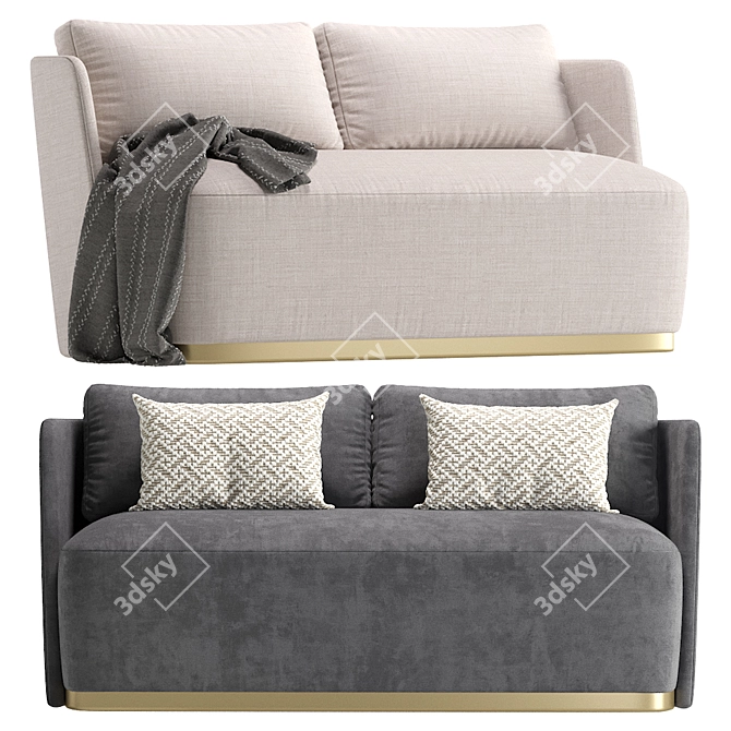 Luxury Sofa Set - McQueen Cazarina Interiors 3D model image 1