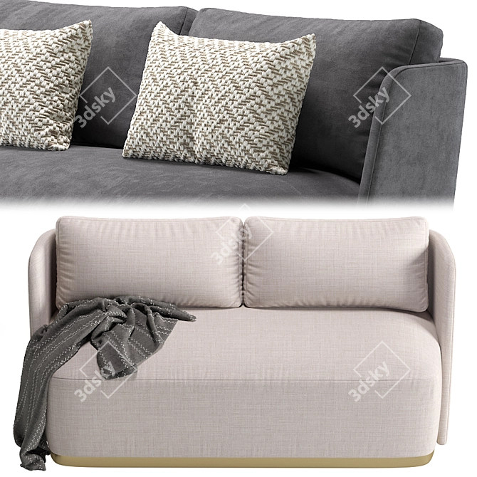 Luxury Sofa Set - McQueen Cazarina Interiors 3D model image 5