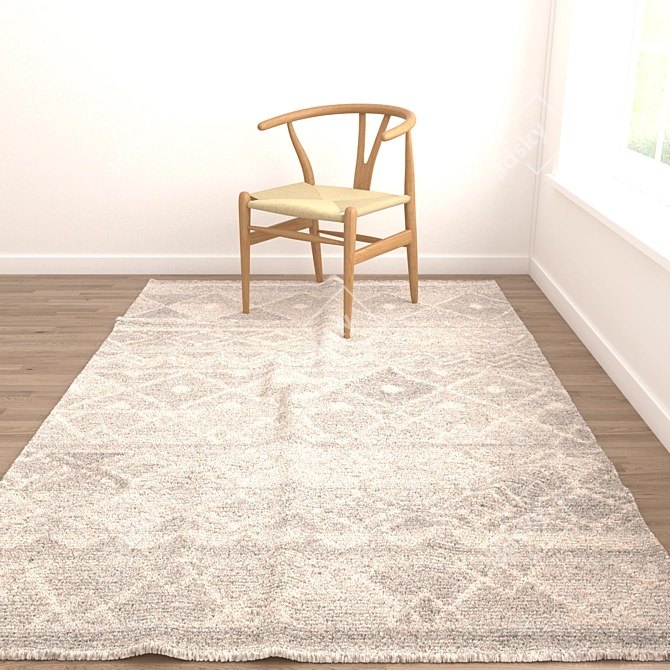 Versatile Rug Set: 6 Stunning Options 3D model image 2