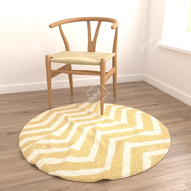 Versatile Rug Set with Varying Textures 3D model image 2