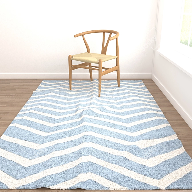 Versatile Rug Set with Varying Textures 3D model image 3
