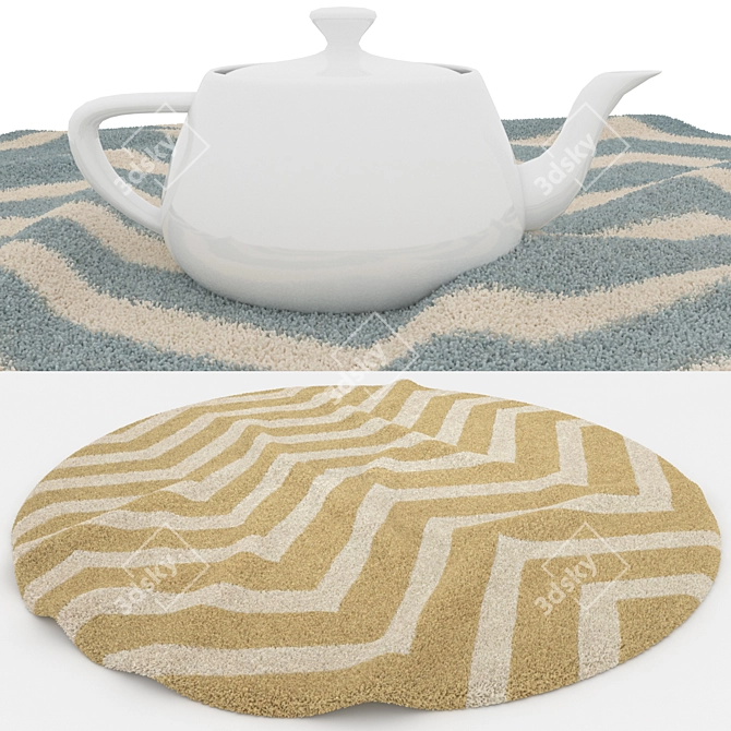 Versatile Rug Set with Varying Textures 3D model image 4