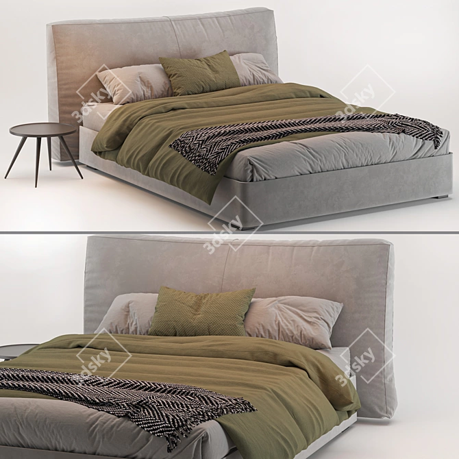 Flou MyPlace Bed 01: Modern Comfort 3D model image 1