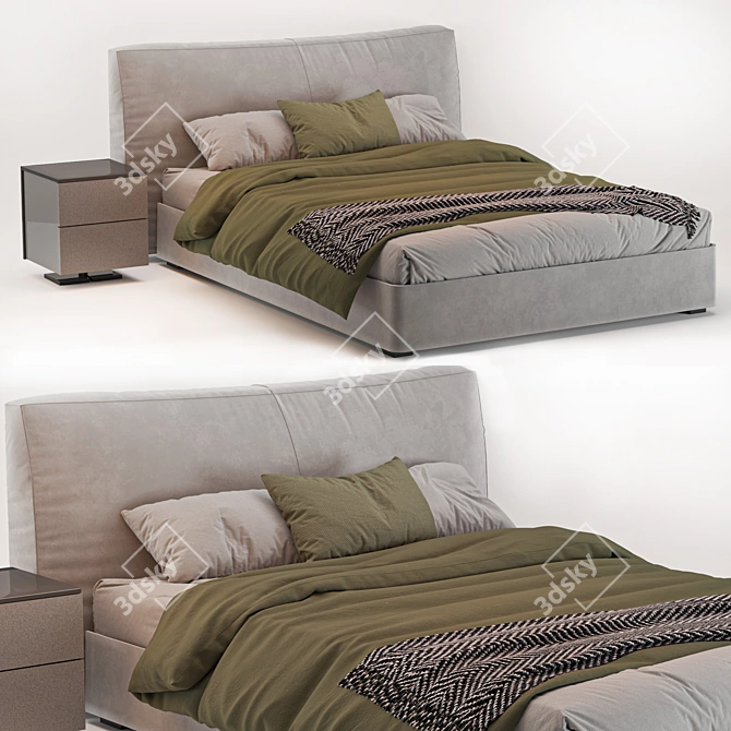 Flou MyPlace Bed 01: Modern Comfort 3D model image 6
