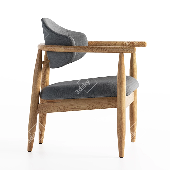 Retro Chic Armchair: Nochy La Redoute 3D model image 4