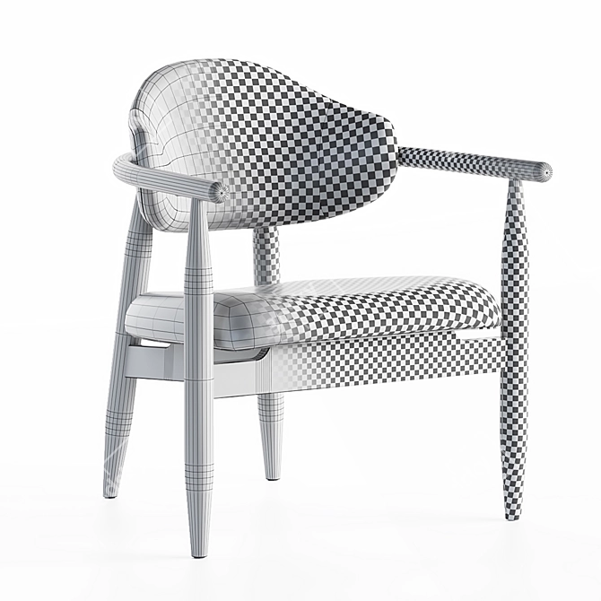 Retro Chic Armchair: Nochy La Redoute 3D model image 6