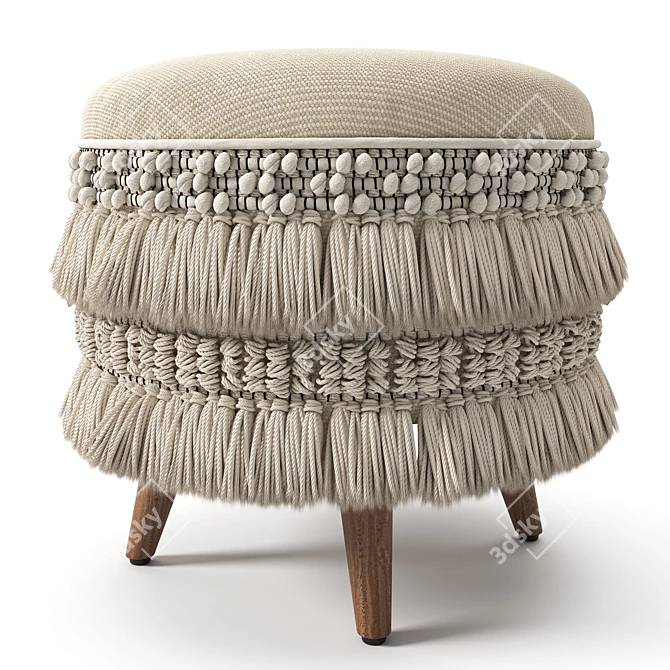 Boho Chic Morova Ottoman 3D model image 6