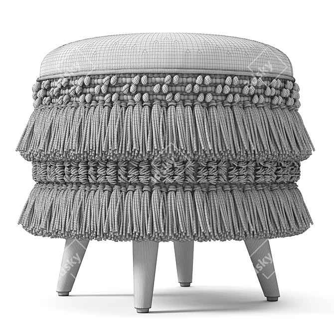 Boho Chic Morova Ottoman 3D model image 7