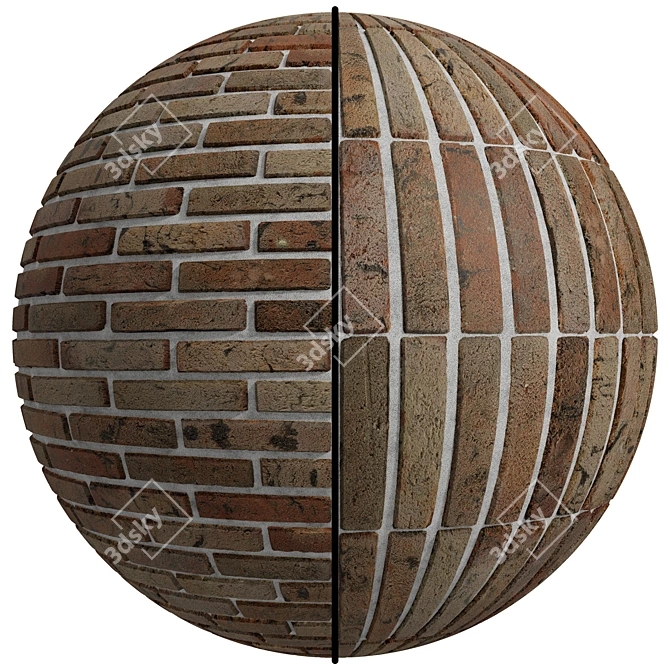 Rustic Brick PBR Texture | 4K 3D model image 1