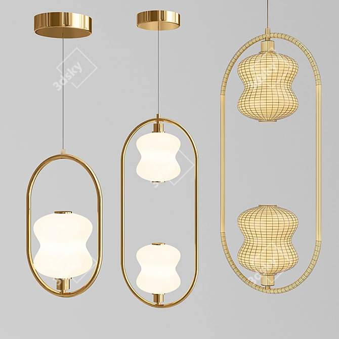 ALDA RING Modern Design Pendant Lamp 3D model image 2