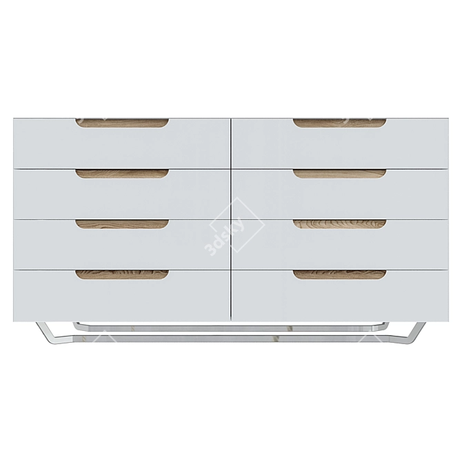 Modern Wood Chest of Drawers 3D model image 4