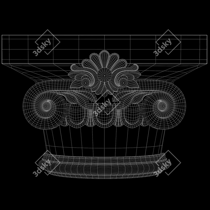 Sleek Arc Column Set 3D model image 5