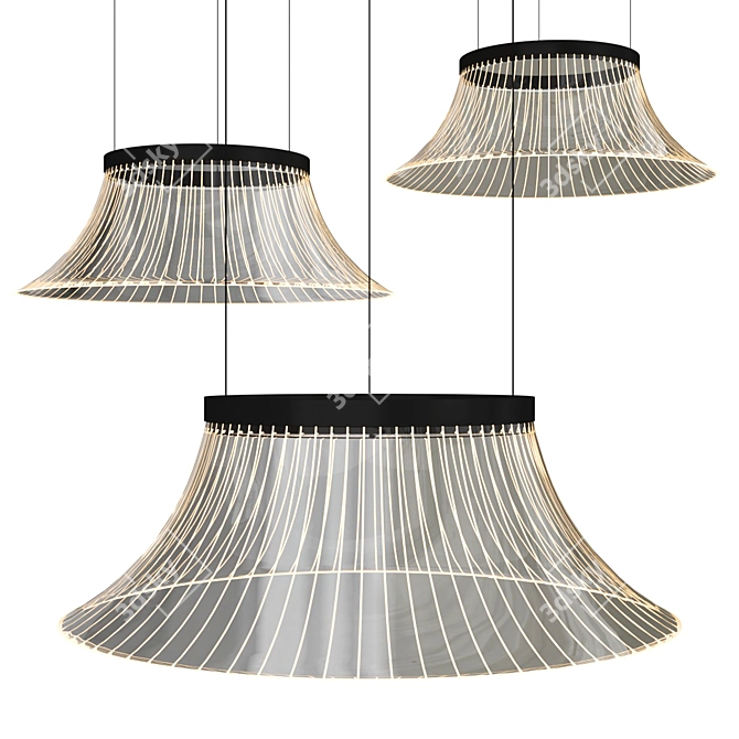 Innovative LED Pendant Lamp 3D model image 1