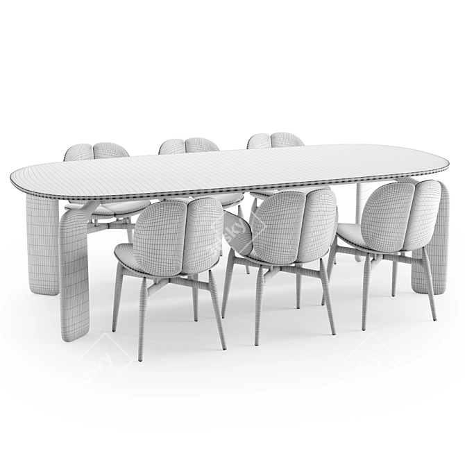 Roche Bobois PULP Dining Set 3D model image 4
