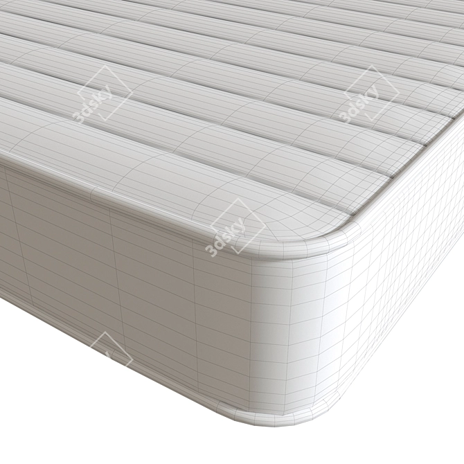 Luxury Queen Contour Mattress 3D model image 5