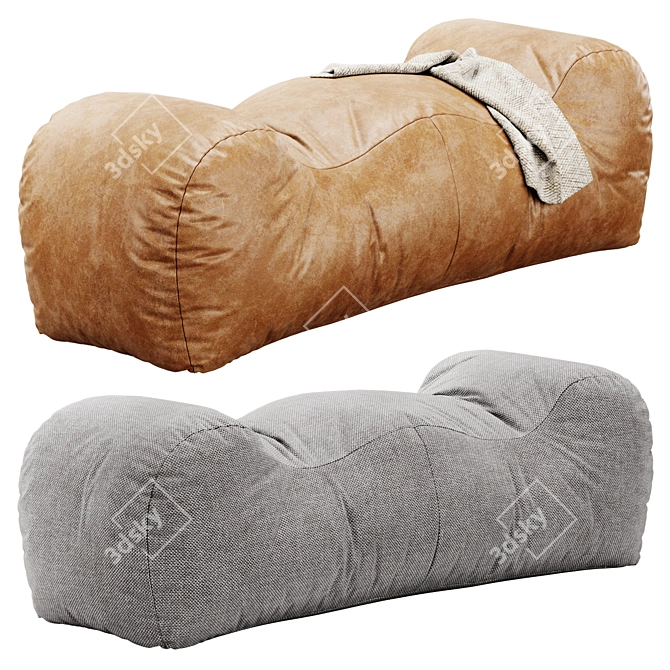 Cozy Comfort Bean Bag Sofa 3D model image 1