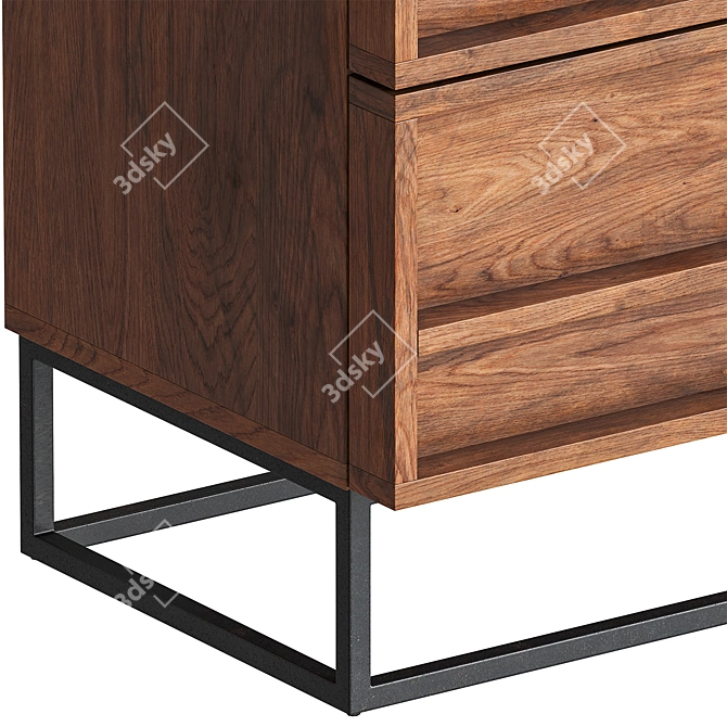 FORREST Dark Wood Chest of Drawers from WOOOD 3D model image 3