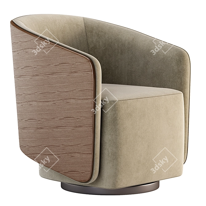 Padova Modern Armchair 3D model image 2