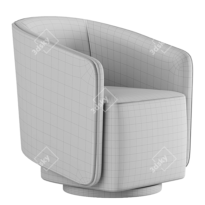 Padova Modern Armchair 3D model image 4