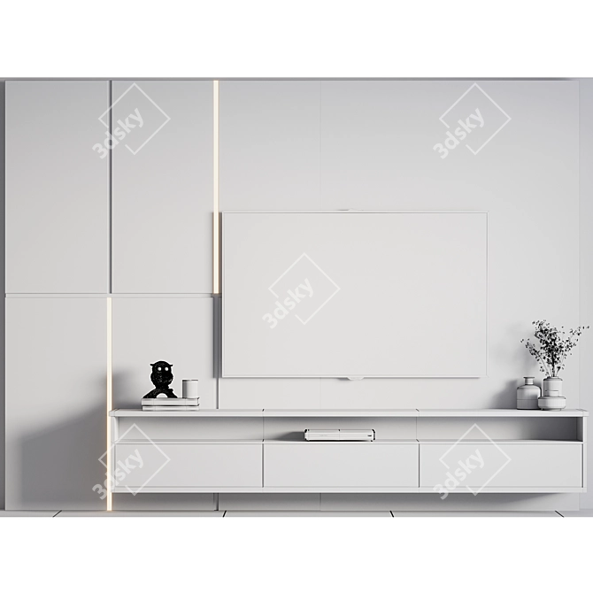 Sleek TV Wall Mount | High Quality 3D model image 5