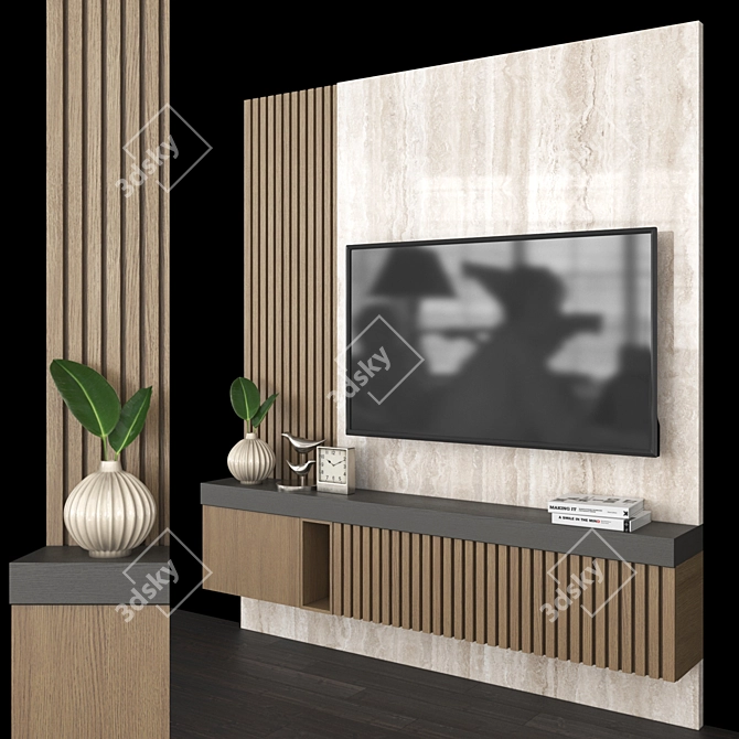 Modern TV Wall Set110 - Stylish and Functional 3D model image 3