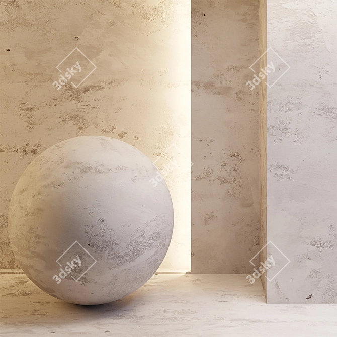 Elegant Decorative Plaster 3D model image 1