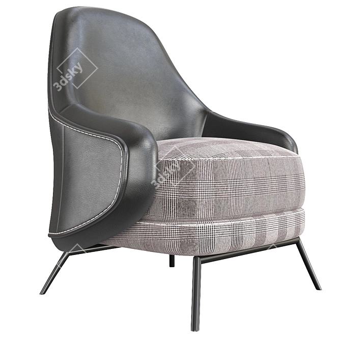 Angie 2017 Armchair: Modern, Stylish, and Comfortable 3D model image 1