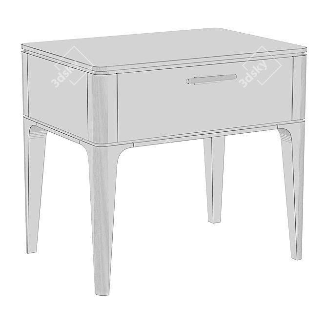 Sleek and Stylish TOSCONOVA LUNGARNO Nightstand 3D model image 2