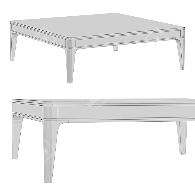 Elegant TOSCONOVA LUNGARNO Small Table 3D model image 2